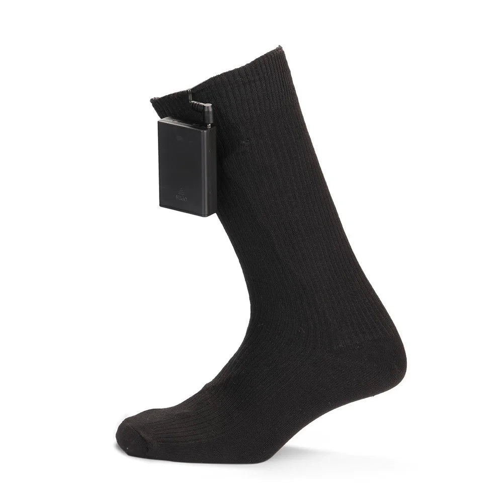 1Pair Heated Socks Battery Powered Cold Weather Thermal Heating Socks Electric Heated Foot Warmer for Hunting Skiing Campin - 3Pcs Batteries Required - 4