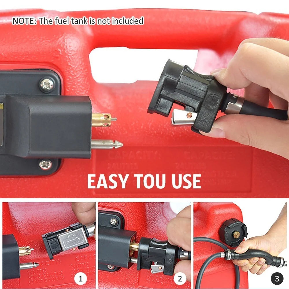 300cm Boat Fuel Line with Hand Pump Connectors Boat Motor Fuel Hose Compatible with Outboard Motors Up to 85hp - 4
