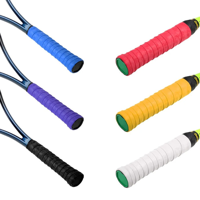 Tennis Racket Grip Tape Anti Slip Super Absorbent Tennis Overgrip Badminton Overgrip Pickleball Replacement Grip - 60Pcs / White - 6