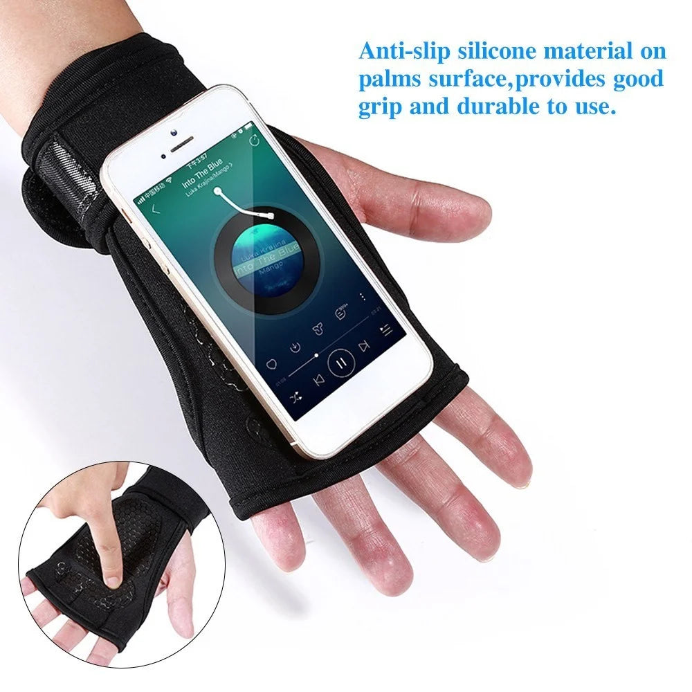 1 Pair Sports Ventilated Workout Gloves Lifting Pads Hand Protector with Integrated Wrist Wraps for Weight Lifting, Training, Fitness, Exercise - Red / Size: L - 3