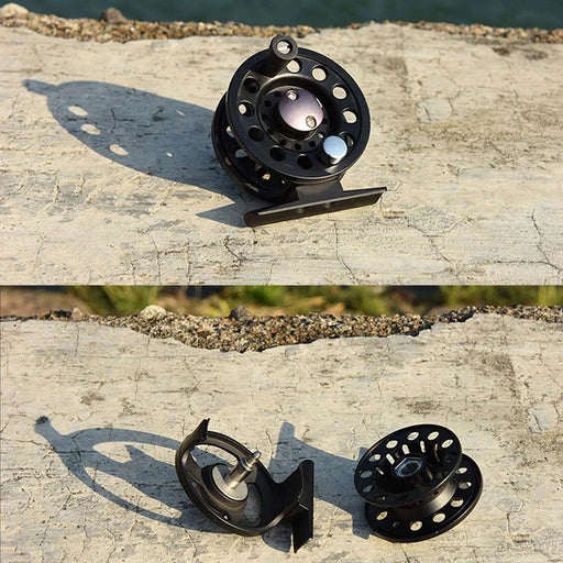 LEO Left / Right Interchangeable 3BB Ball Bearing Full Metal Fly Fish Reel Rafting Ice Fishing Wheel - 2