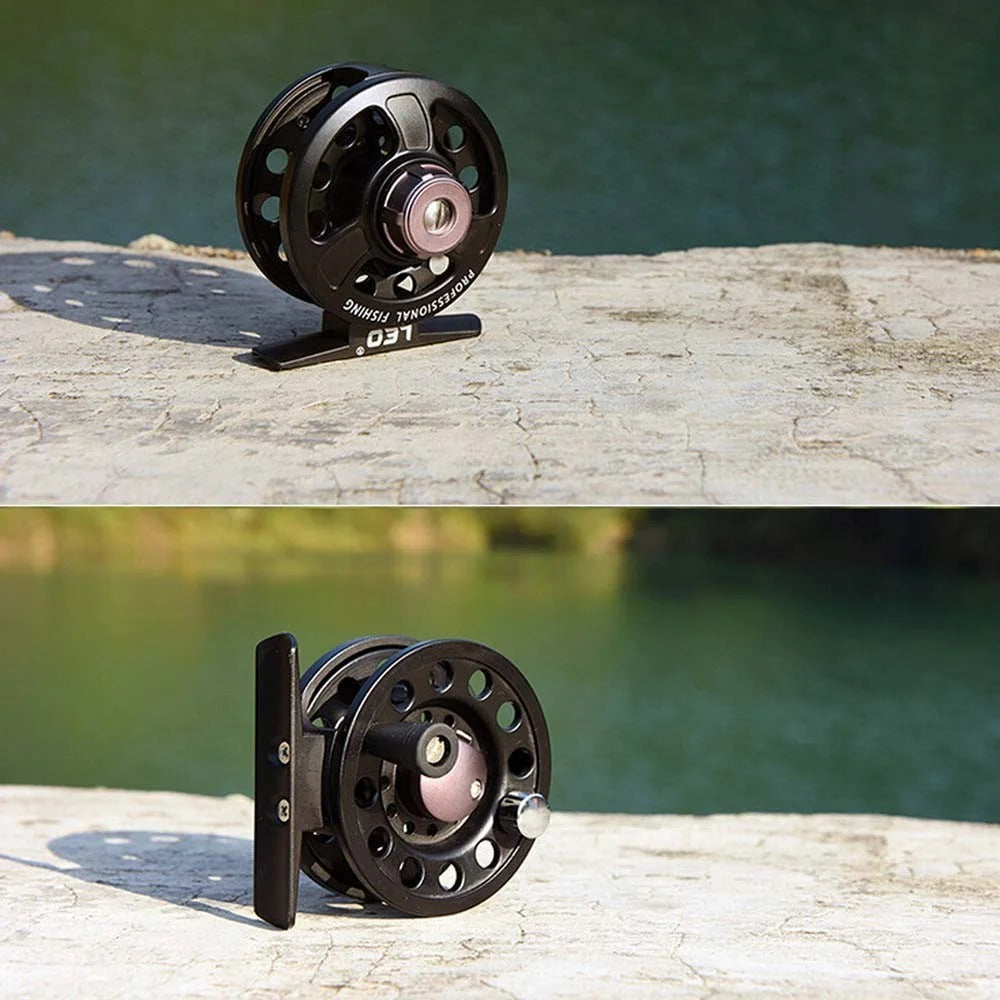 LEO Left / Right Interchangeable 3BB Ball Bearing Full Metal Fly Fish Reel Rafting Ice Fishing Wheel - 3