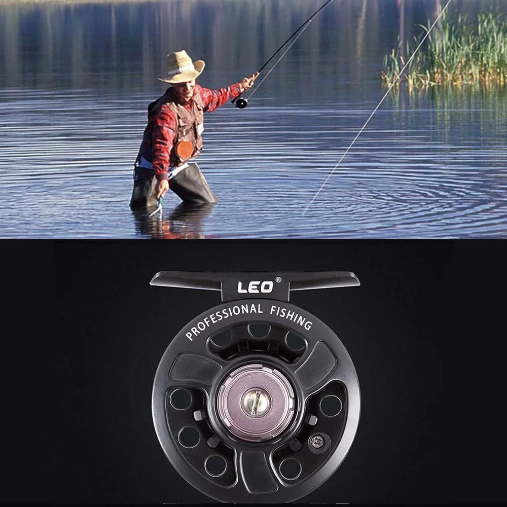 LEO Left / Right Interchangeable 3BB Ball Bearing Full Metal Fly Fish Reel Rafting Ice Fishing Wheel - 4