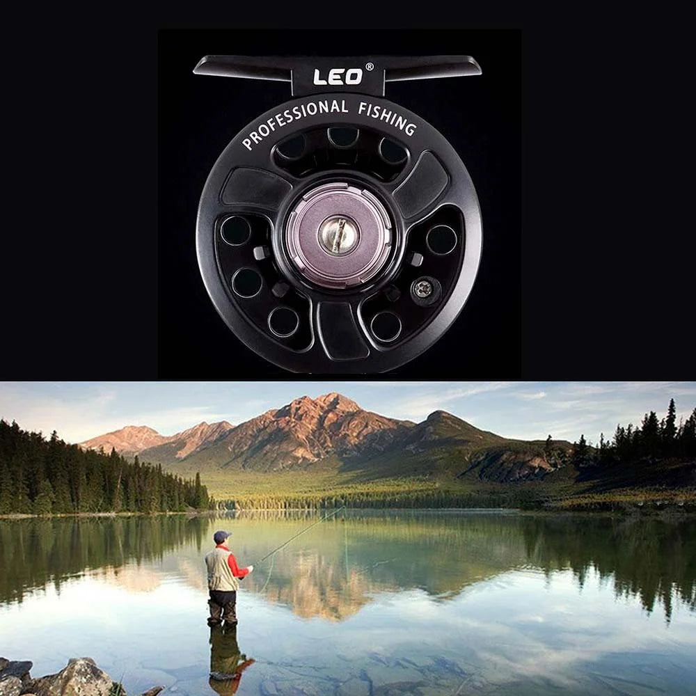 LEO Left / Right Interchangeable 3BB Ball Bearing Full Metal Fly Fish Reel Rafting Ice Fishing Wheel - 5
