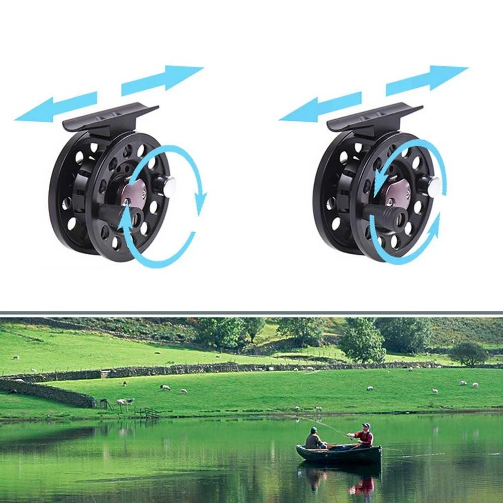 LEO Left / Right Interchangeable 3BB Ball Bearing Full Metal Fly Fish Reel Rafting Ice Fishing Wheel - 6