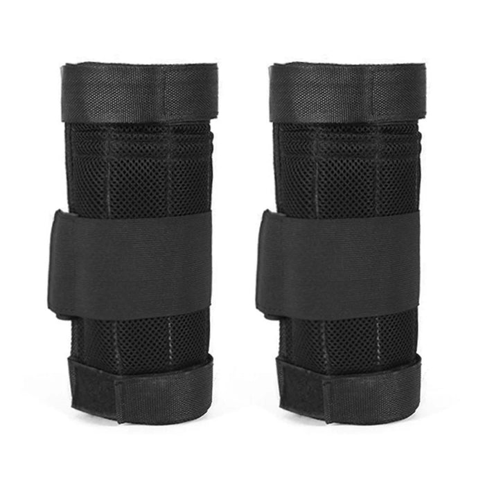 2 Packs Adjustable Ankle Weights Max Loading 16kg Modularized Leg Weight Straps for Yoga, Walking, Running, Aerobics (Empty) - 1