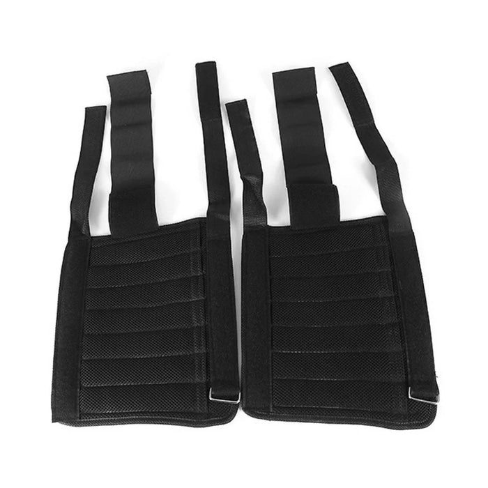 2 Packs Adjustable Ankle Weights Max Loading 16kg Modularized Leg Weight Straps for Yoga, Walking, Running, Aerobics (Empty) - 7