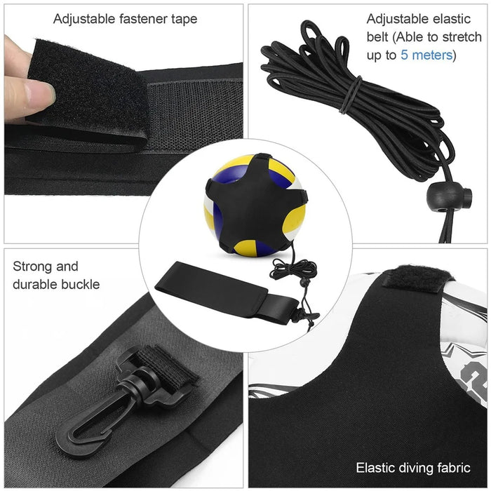 Volleyball Training Aid Solo Volleyball Training Belt Practice Trainer for Serving Setting Bumping Spiking Arm Swing - 4