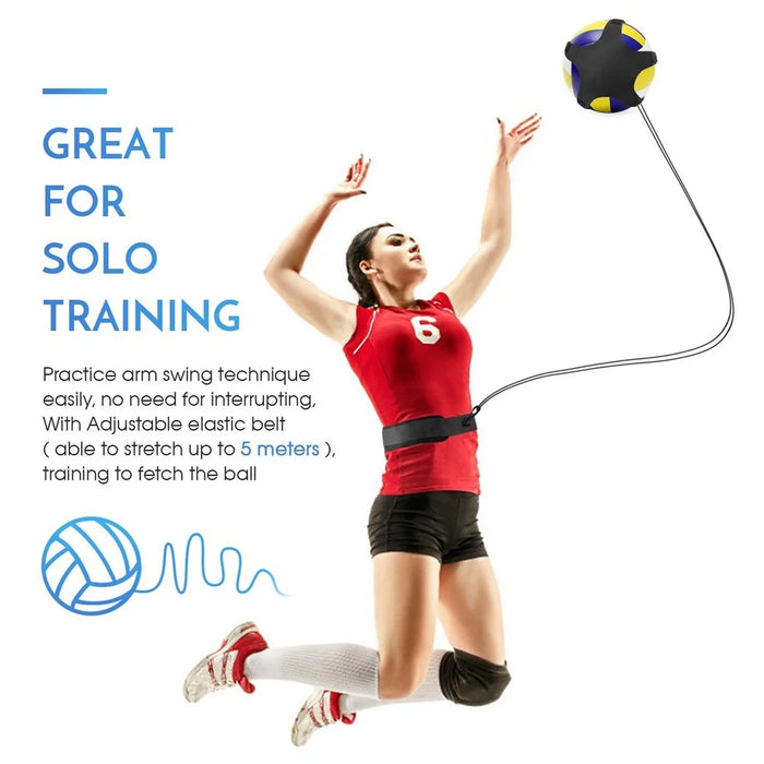 Volleyball Training Aid Solo Volleyball Training Belt Practice Trainer for Serving Setting Bumping Spiking Arm Swing - 7