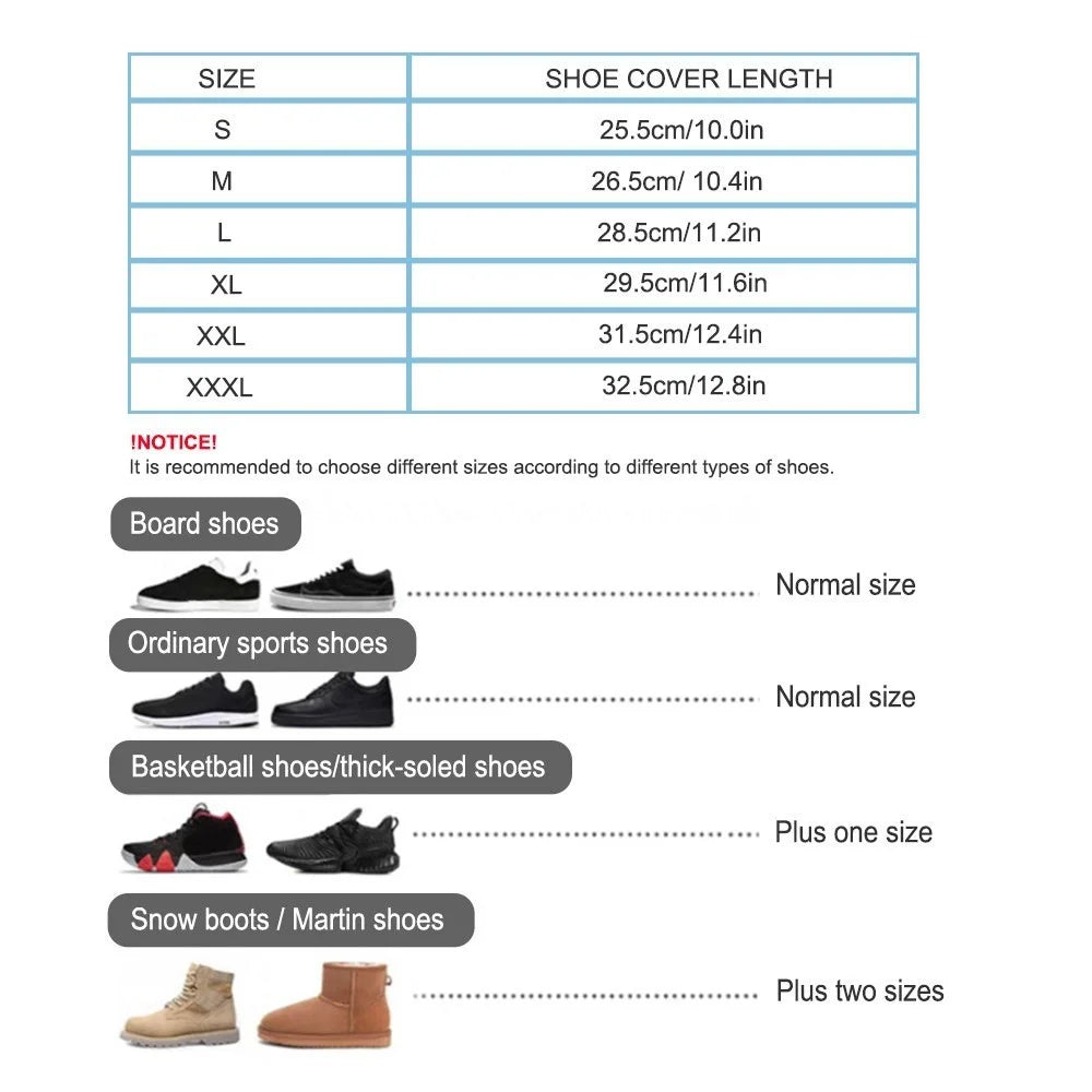 1Pair Waterproof Shoes Cover Transparent Foldable Reusable Slip Resistant Rain Boot Shoes Covers Overshoes High Leg Protector with Zipper - XXXL - 6