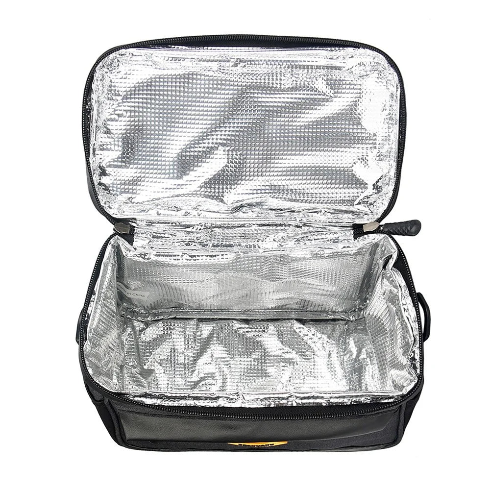 Multi-functional Cycling Insulated Bike Cooler Bag Anti-wear Water Resistant Bike Handlebar Bag Pannier with Bike Phone Mount - Black - 2