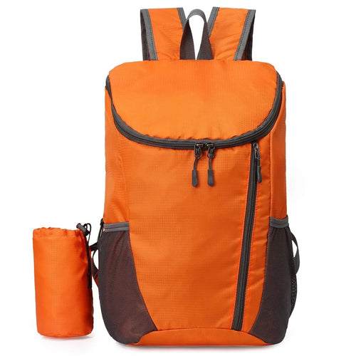 20L Lightweight Folding Backpack Water Repellent Cycling Camping Climbing Hiking Traveling Backpack - Orange - 1