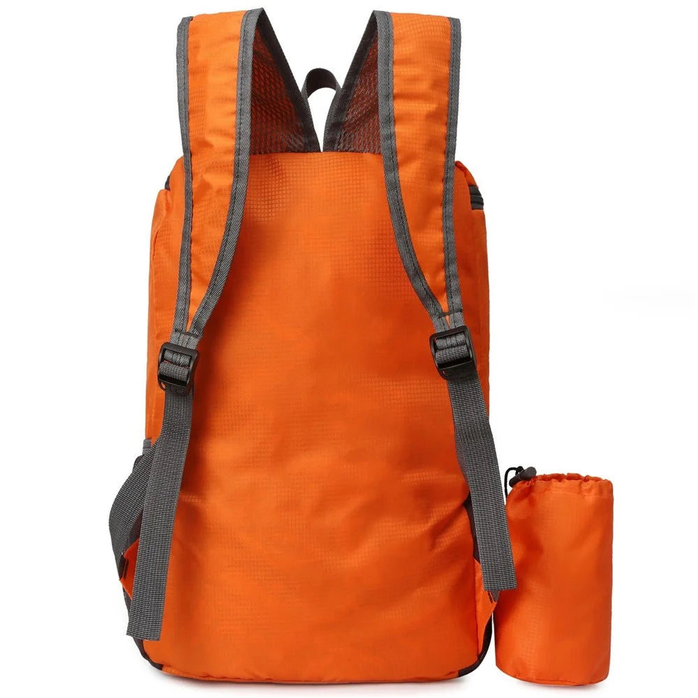 20L Lightweight Folding Backpack Water Repellent Cycling Camping Climbing Hiking Traveling Backpack - Orange - 7