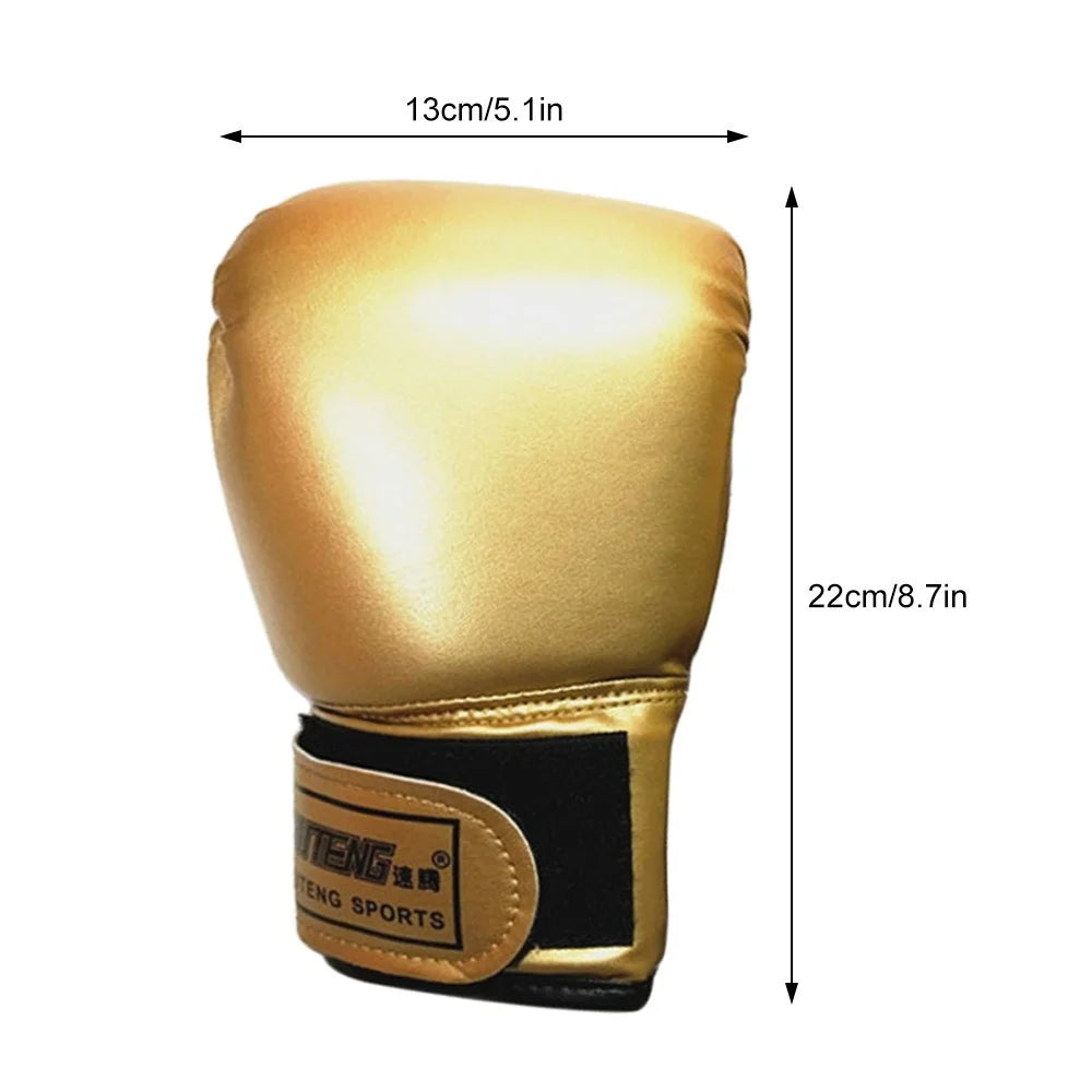 SUTENG 1Pair Kids Boxing Gloves Youth Boxing Training Gloves Kids Kickboxing Sparring MMA Gloves for Child Age 3-10 Years - Black - 5