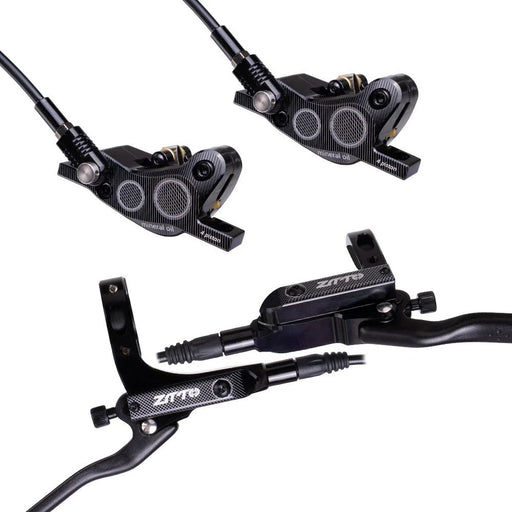 ZTTO M840 1Pair Four-Piston Oil Brake Oil Disc Road Aluminium Alloy Bike Mountain Bike Hydraulic Disc Brake - Black - 1