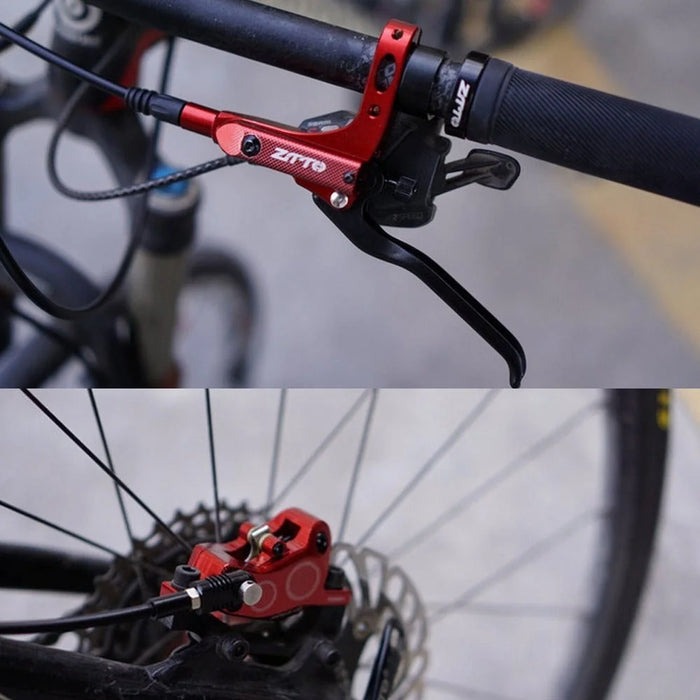 ZTTO M840 1Pair Four-Piston Oil Brake Oil Disc Road Aluminium Alloy Bike Mountain Bike Hydraulic Disc Brake - Black - 4
