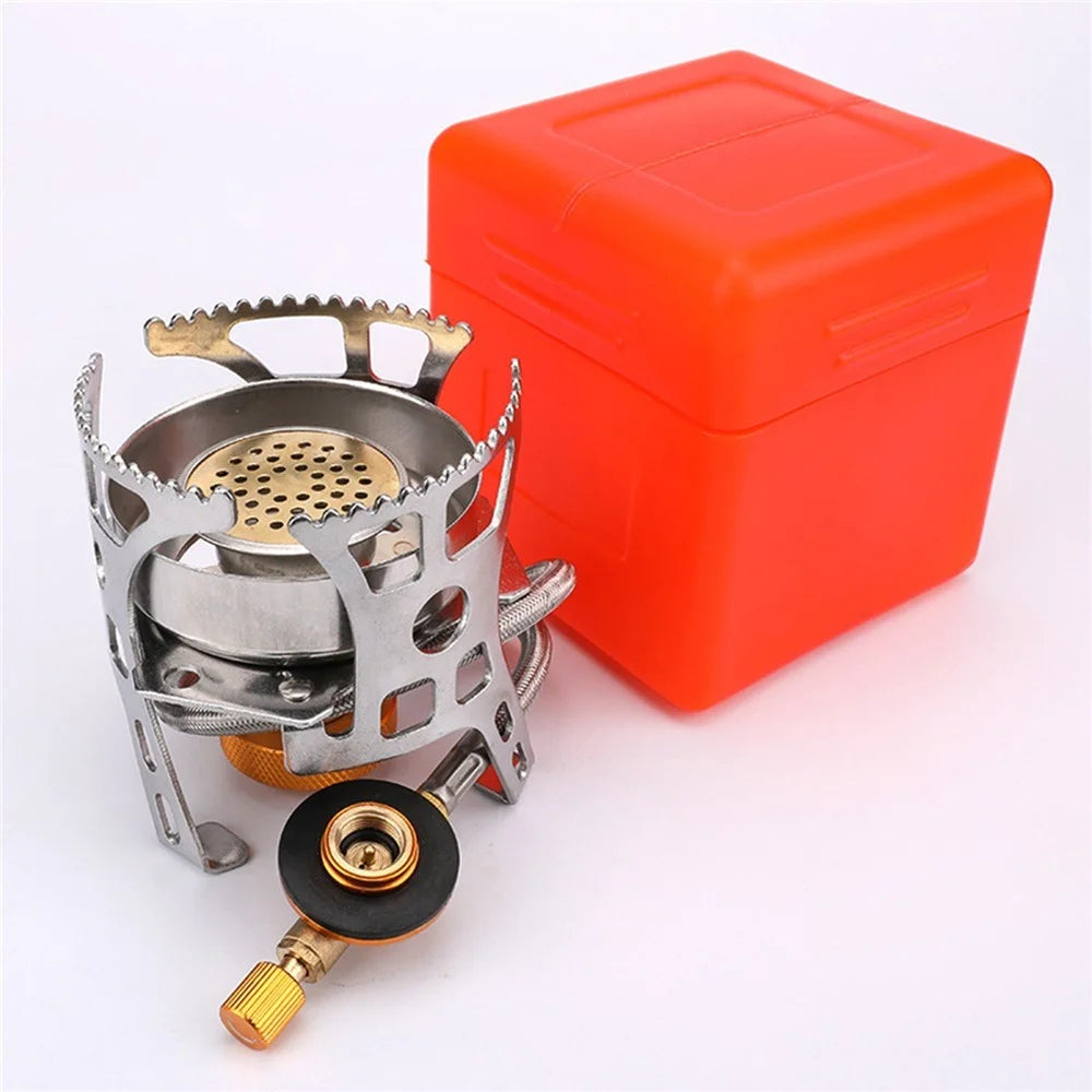 Windproof Camp Stove Split Gas Cooker Portable Manual Ignition Stove Burner for Outdoor Backpacking Hiking - 7