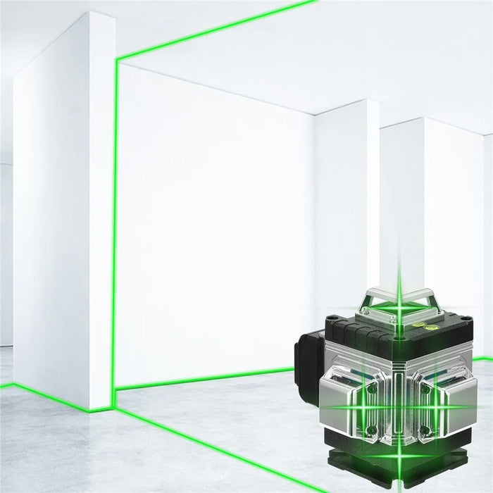Laser Level 16 Lines Green Laser Level 3-degree Self Leveling Tool with Horizontal and Vertical Oblique Line - EU Plug - 5