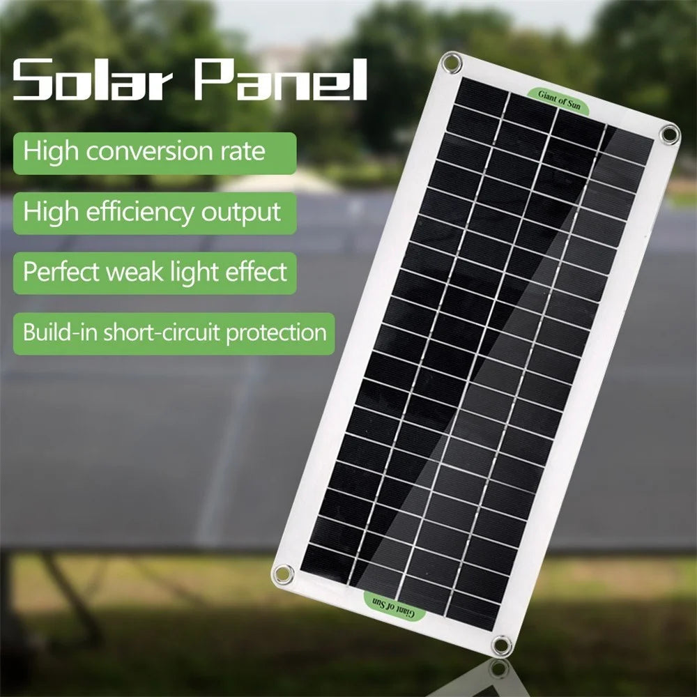 30W Portable Solar Panel Polycrystalline Solar Charge Controller for Car Marine Boat Outdoor Camping - 5