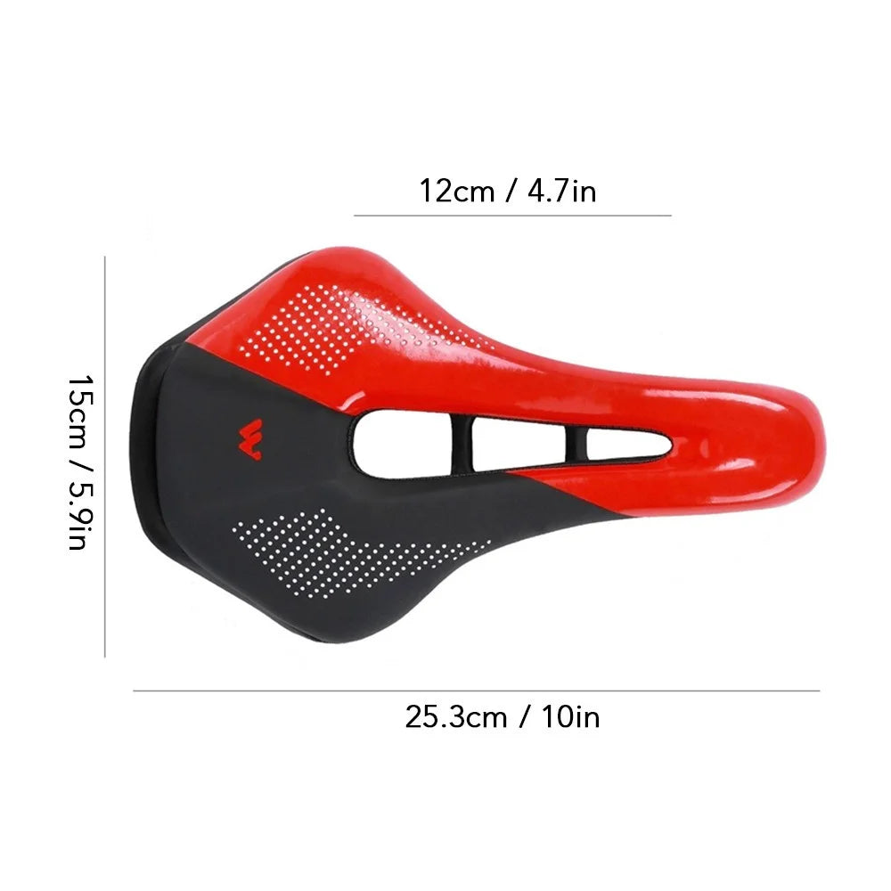 WEST BIKING Bike Saddle Bicycle Saddle Replacement  Soft PU Leather Hollow Seat Cushion for MTB Mountain Bike Road Bike - Black / Blue - 5