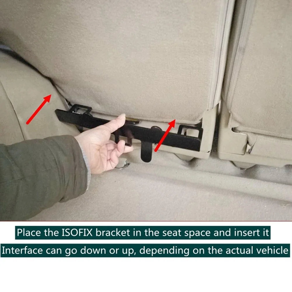 Car Child Seat Universal Restraint Anchor Mounting Kit for ISOFIX Belt Connector Steel Latch Interface Bracket - 2