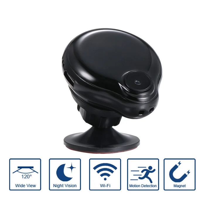 Mini Body WiFi Camera Wearable Hidden Spy Cam 1080P HD Night Vision Camera Indoor Covert Security Camera for Home and Office - 7