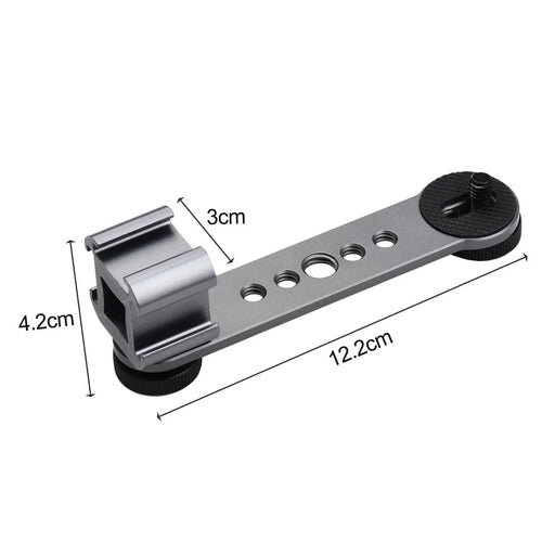 Camera Cold Shoe Extension Bar Mount Triple Universal Cold Shoe Flash Bracket with 1 / 4-inch and 3 / 8-inch Thread - 2