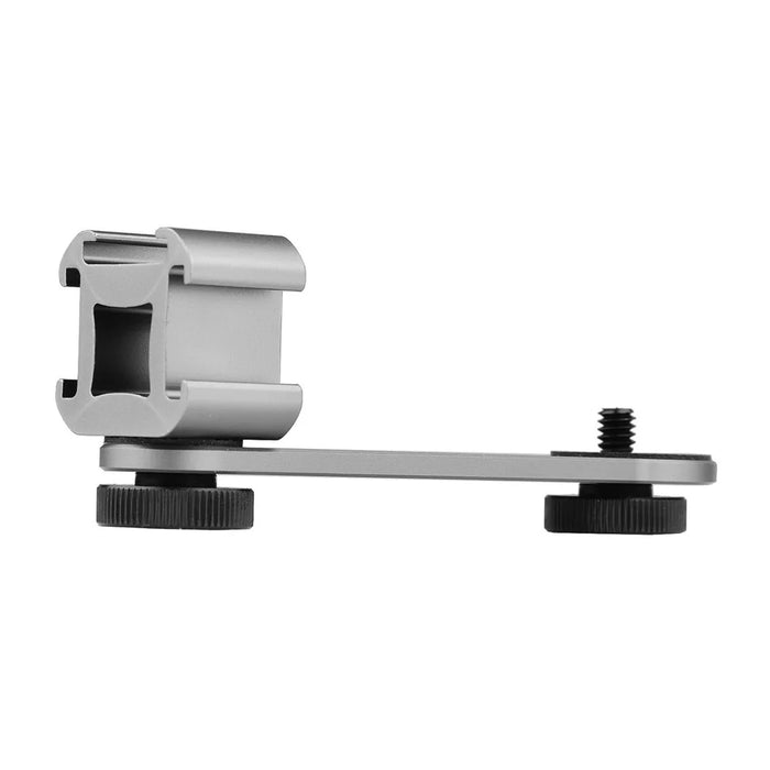 Camera Cold Shoe Extension Bar Mount Triple Universal Cold Shoe Flash Bracket with 1 / 4-inch and 3 / 8-inch Thread - 5