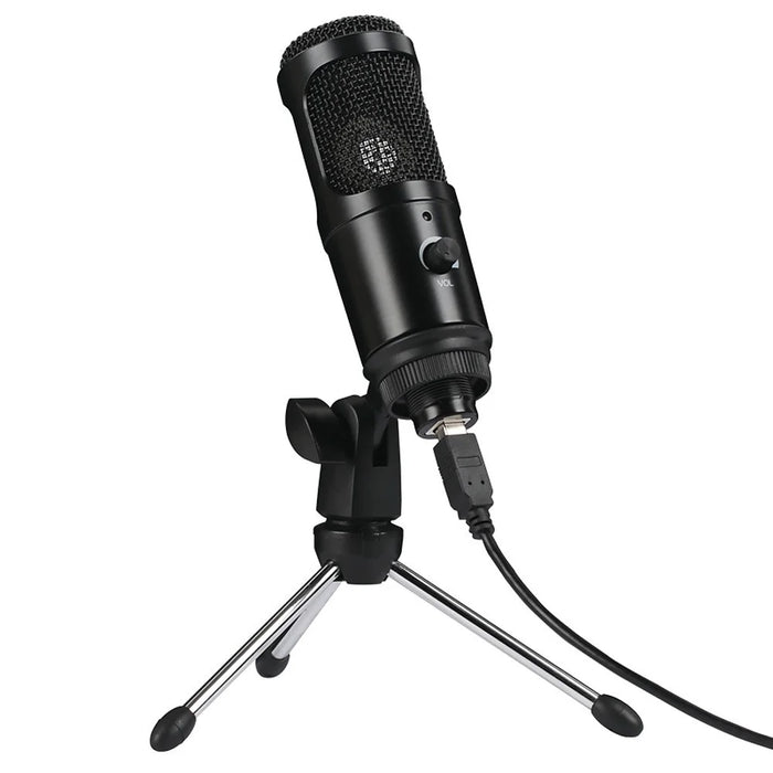 USB Microphone Condenser Desktop Metal Tripod Stand Kit Studio Mic for Streaming, Podcasting, Vocal Recording - 1