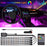 Car LED Strip Light 4Pcs 48 LED DC 12V Neon Strip Car Interior Led Decorative Lamp with Sound Active Function and Wireless Remote Control - Cigarette Port - 6
