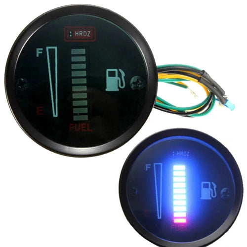 Auto Motorcycle Modified Fuel Meter 52MM 12V DC Universal LED Display Fuel Level Gauge for Boat Truck RV - 1