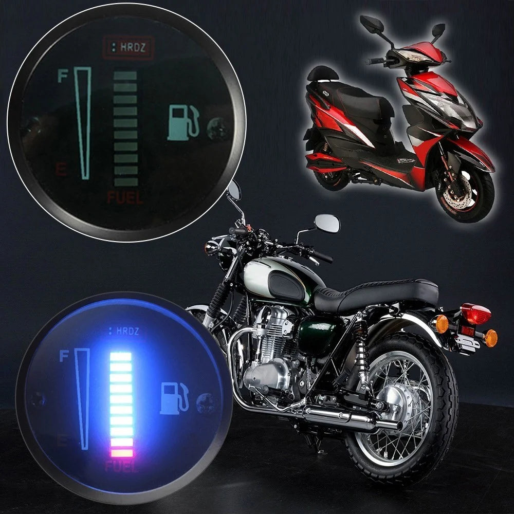 Auto Motorcycle Modified Fuel Meter 52MM 12V DC Universal LED Display Fuel Level Gauge for Boat Truck RV - 3