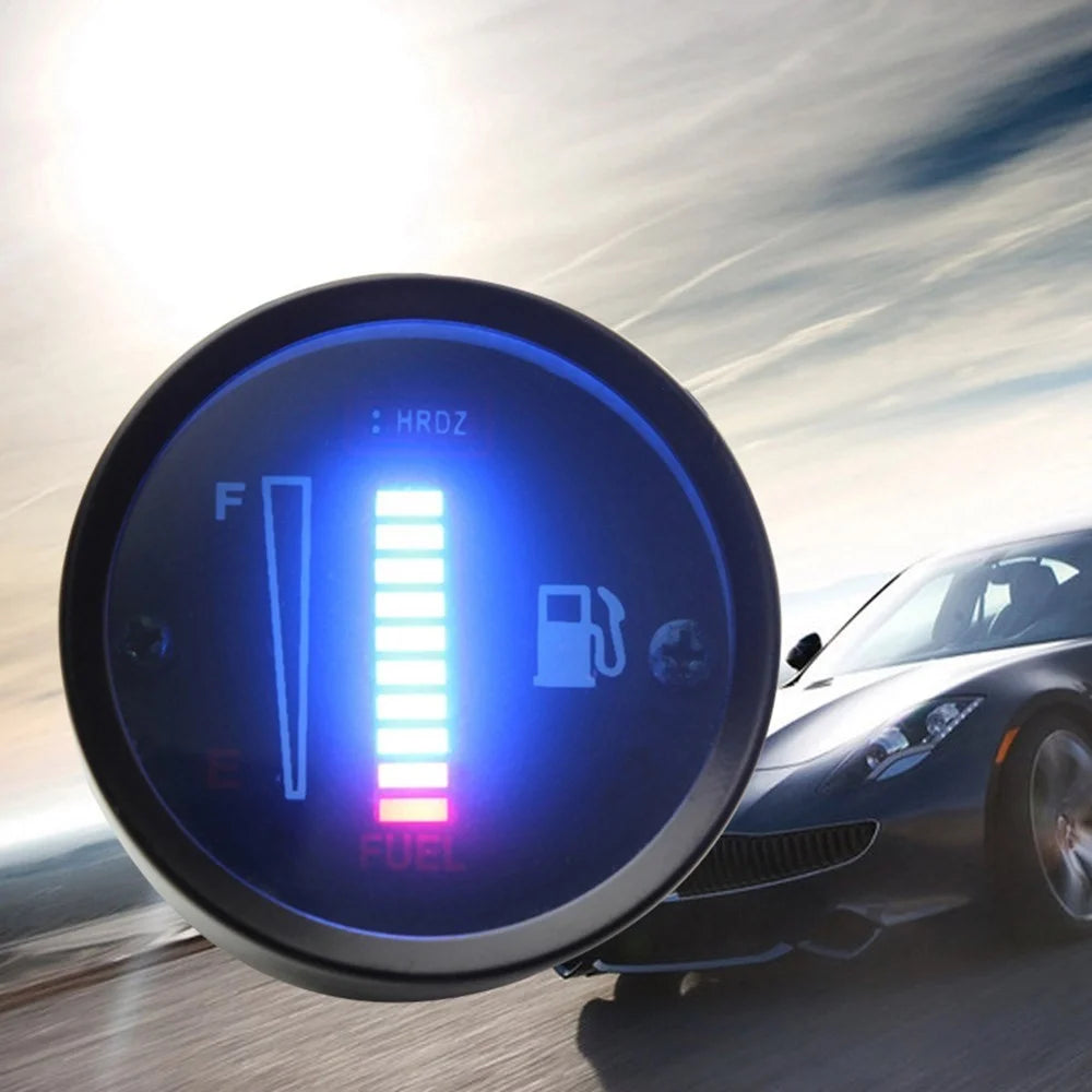 Auto Motorcycle Modified Fuel Meter 52MM 12V DC Universal LED Display Fuel Level Gauge for Boat Truck RV - 6