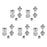 20Pcs Camera Screw Mount Set 1 / 4" and 3 / 8" Converter Threaded Screws Adapter Mount for Camera / Tripod / Monopod / Ballhead - 1