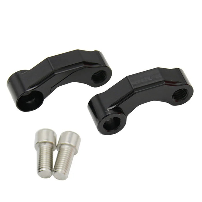 2Pcs Mirror Mount Risers 10mm Motorcycle Mirror Riser Extender Adapter Kit Riser Mount Extender - 1