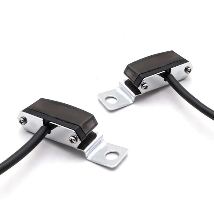 2Pcs Flowing Handlebar LED Turn Signals Mini Motorcycle Blinkers Brake Clutch Marker Light Front Running Light - 4