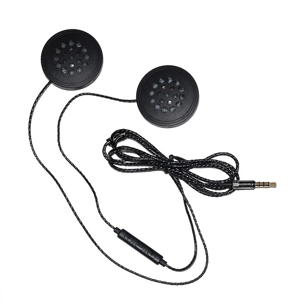 Motorcycle Helmet Wired Headset Universal Racing Helmet Speakers 3.5mm Music Headset for Motorcycle Rider - 3