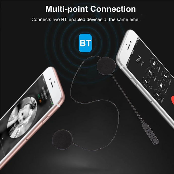MT02 Wireless Motorcycle Helmet Headset Bluetooth-compatible 5.1 Helmet Earphone Microphone Music Call Control - 3