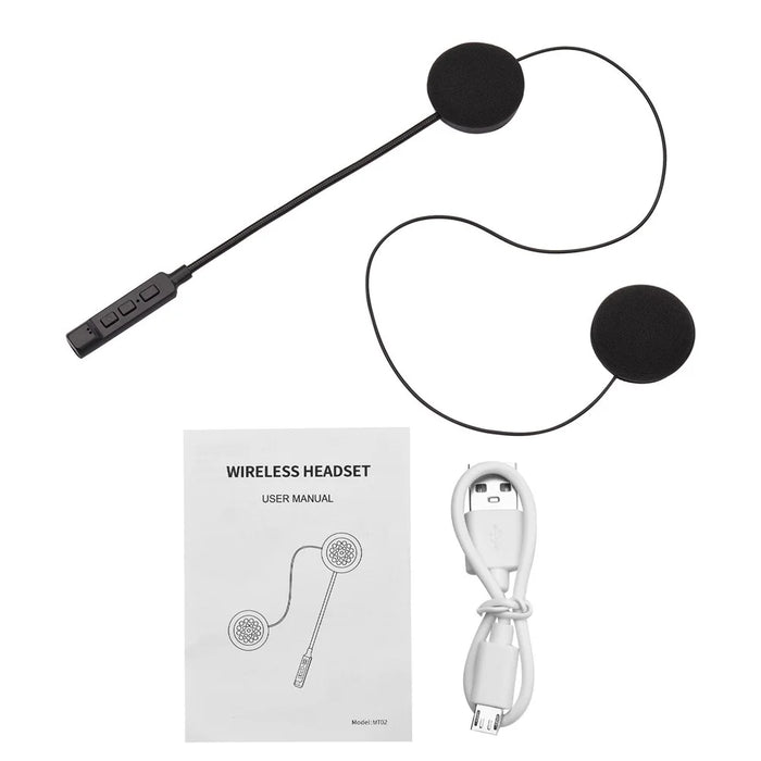 MT02 Wireless Motorcycle Helmet Headset Bluetooth-compatible 5.1 Helmet Earphone Microphone Music Call Control - 5