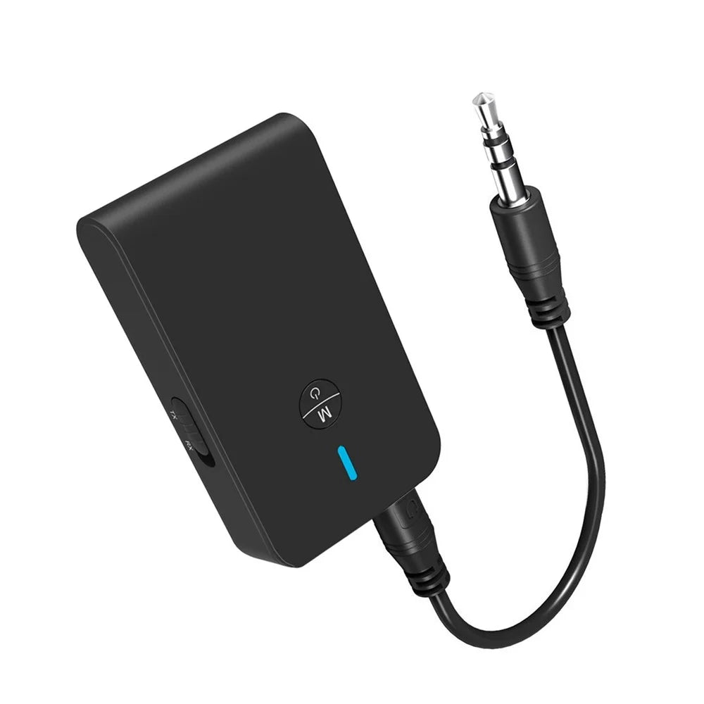 BT-6 2-in-1 Bluetooth-compatible 5.0 Transmitter Receiver Portable Wireless Adapter  3.5mm AUX Music Sender Receiver for TV PC Headphones Home Sounds System - 1