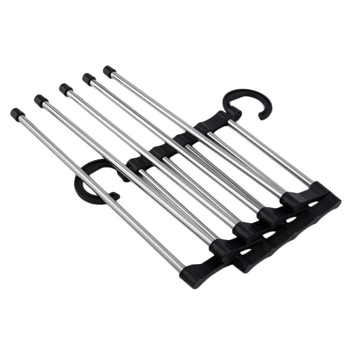 1pc Closet Organizer Trouser Pants Ties Scarf Shawl Rack Hanger Space Saving Organizer - 6