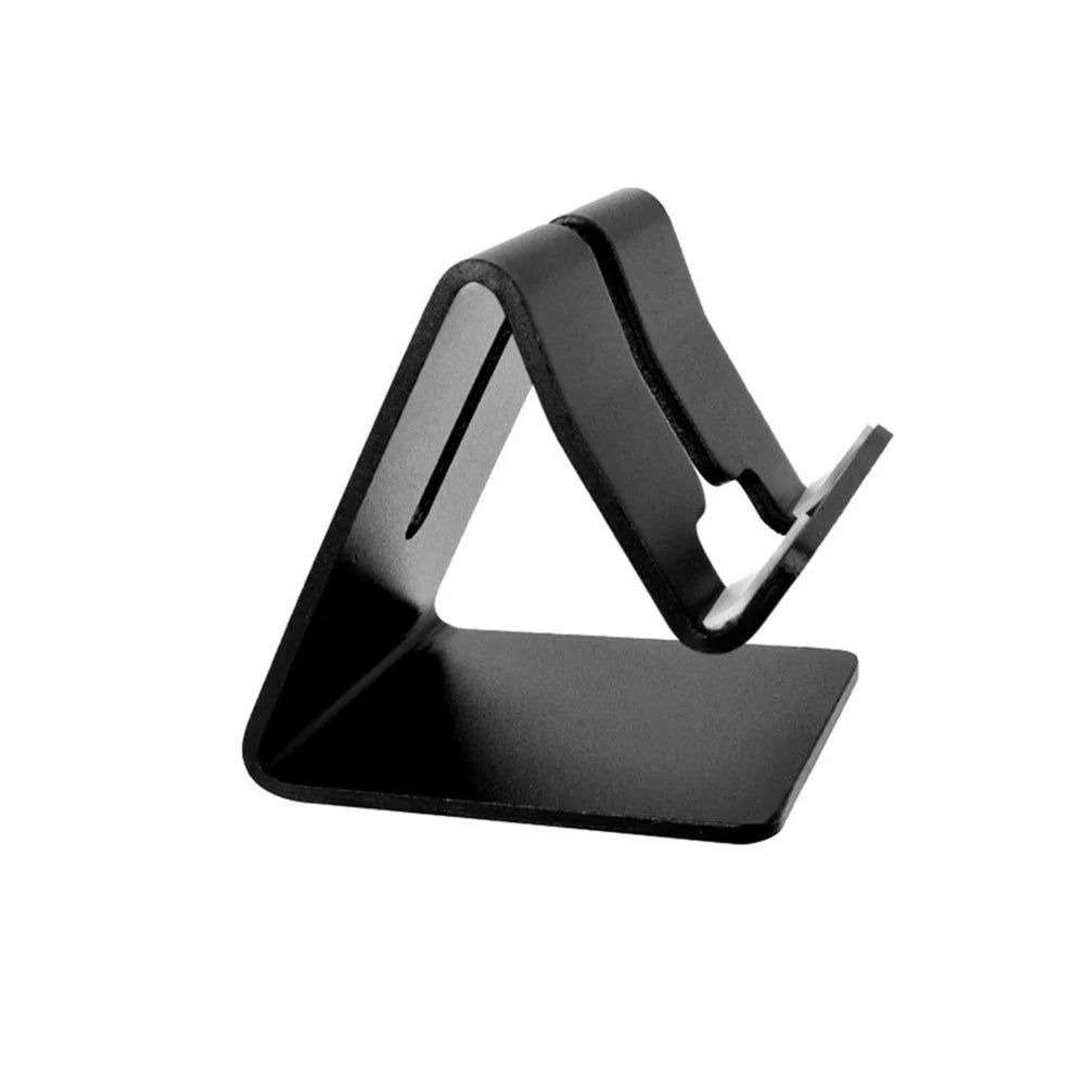 Universal Mobile Phone Holder Stand Aluminium Alloy Tablet Desk Holder - Black - 1