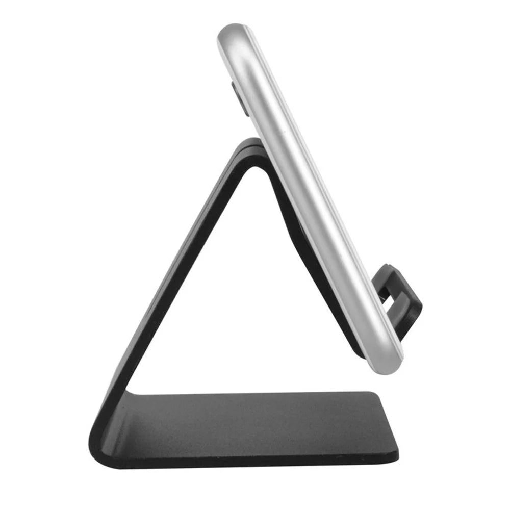 Universal Mobile Phone Holder Stand Aluminium Alloy Tablet Desk Holder - Black - 5