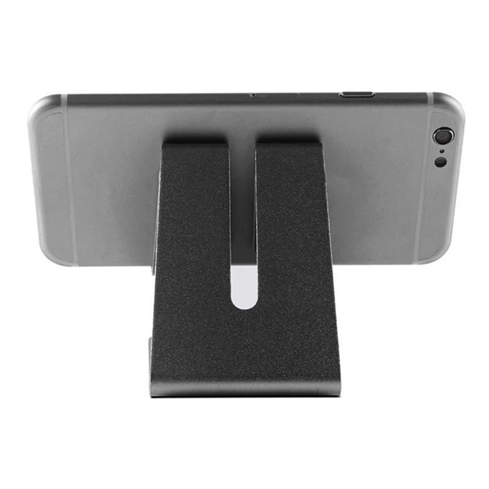 Universal Mobile Phone Holder Stand Aluminium Alloy Tablet Desk Holder - Black - 6