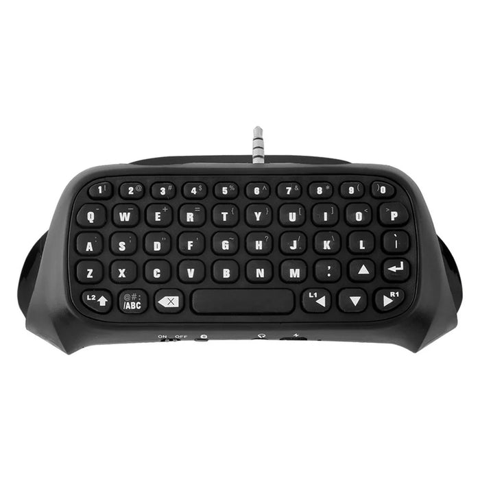 Portable 3.5mm Plug Bluetooth-compatible Keyboard Wireless Mini Keyboard for PS4 Controller - Black - 1
