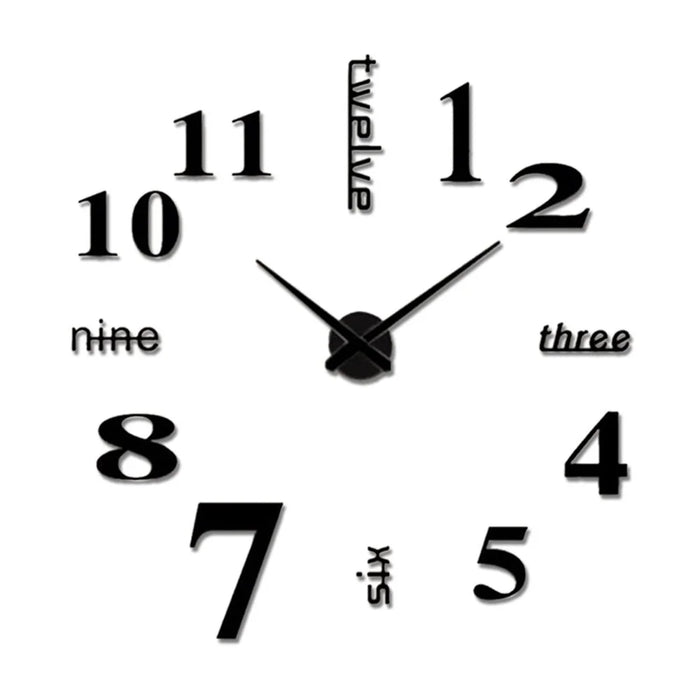 Living Room Large Art Design 3D DIY EVA Hanging Wall Clock Mirror Decoration - 1