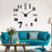 Living Room Large Art Design 3D DIY EVA Hanging Wall Clock Mirror Decoration - 6