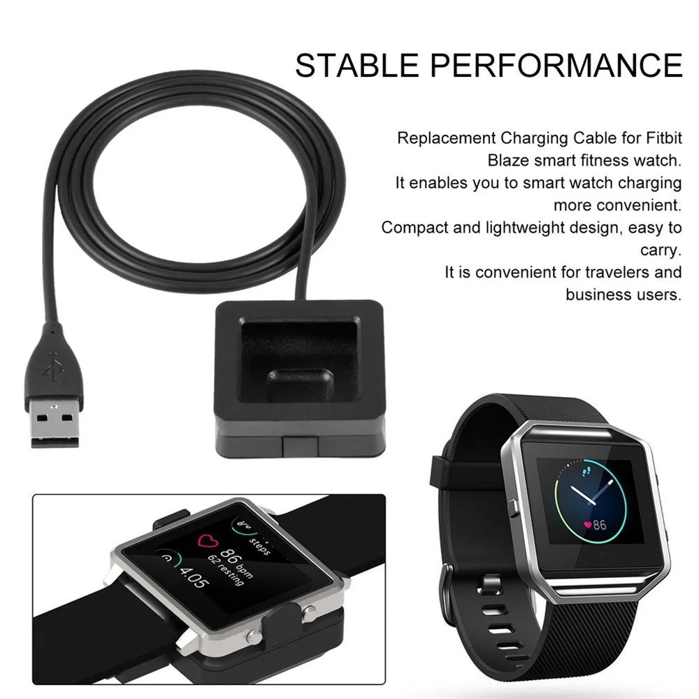 USB Charging Dock Charger Cable for Fitbit Blaze Smart Watch - 2