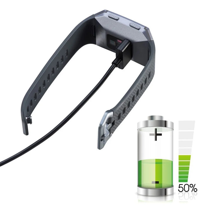 Smartwatch USB Charge Cable Wristband Bracelet Charger for Fitbit Ionic - Black - 2