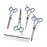 6PCS/Set Professional Pets Grooming Scissors Set Shears Hairdressing Haircut Tools Kit - 2